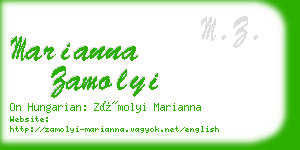 marianna zamolyi business card